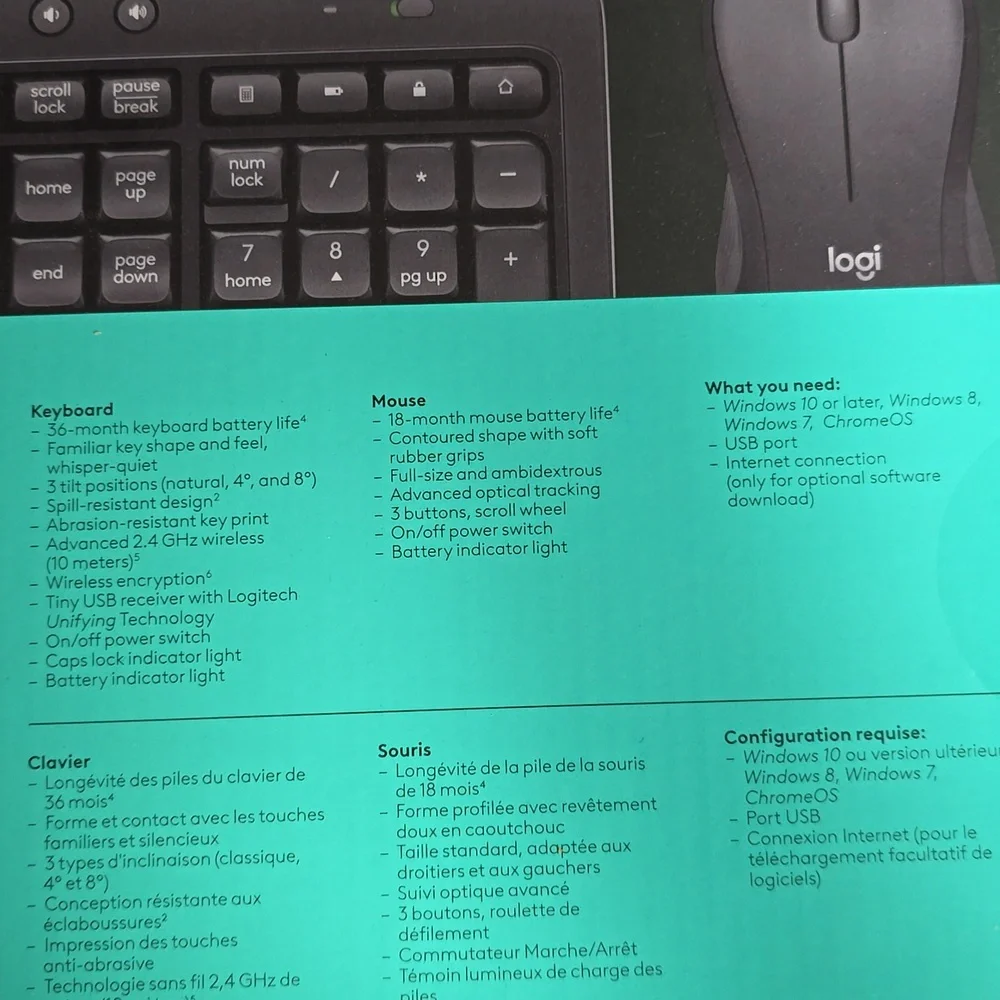 2X HOST PICK. NIB. Logitech MK540 Wireless Keyboard and Mouse Combo